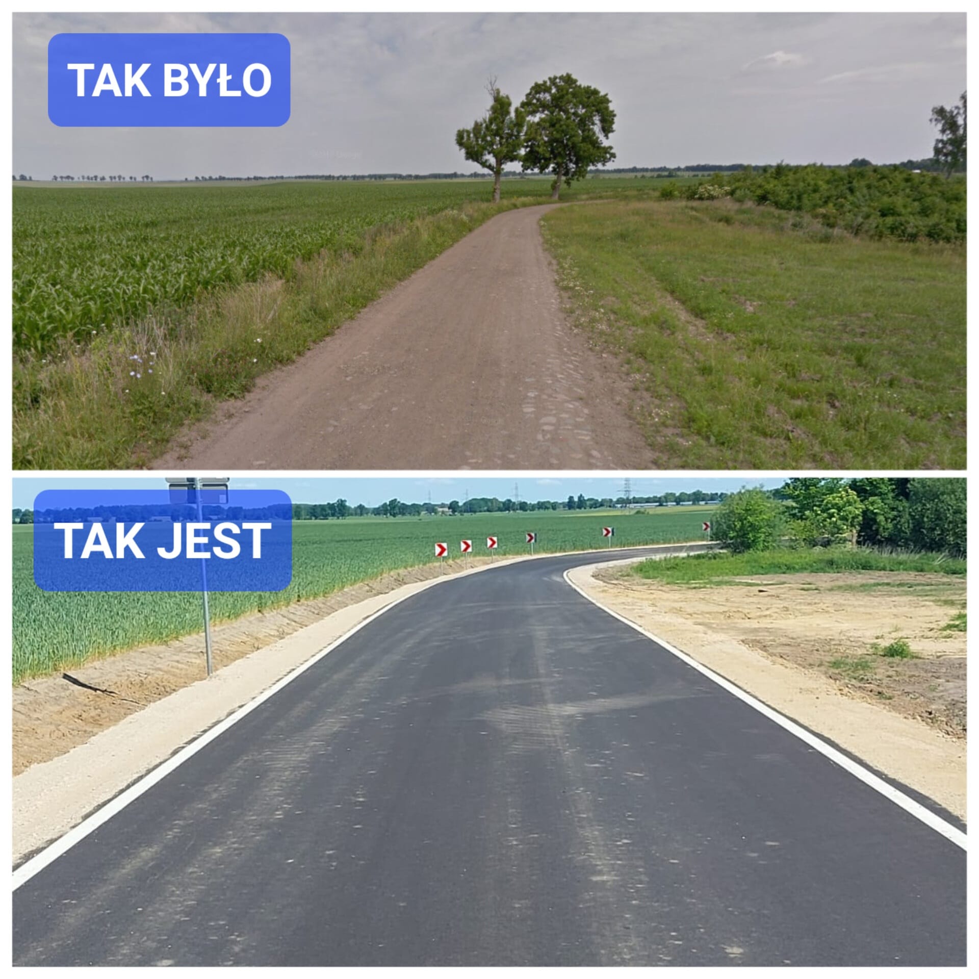 PREZENTACJA PRZEBUDOWANEJ DROGI W GMINIE KORSZE